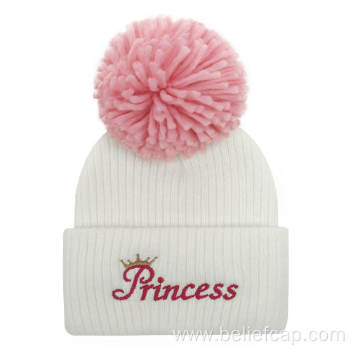 Children Pure Color Boys Girls Knitted Winter Hat